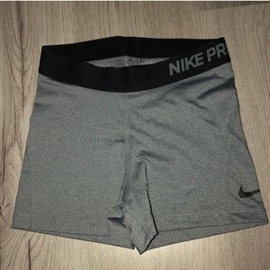 Grey Nike athletic shorts